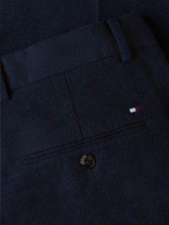 New York Label Brushed Tapered Trousers — Blue 6