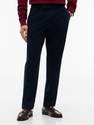 blue new york label tapered fit hose mit mikromuster für herren - tommy hilfiger