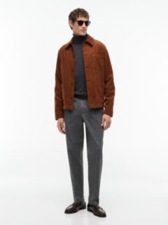 New York Label Brushed Tapered Trousers — Grey 2