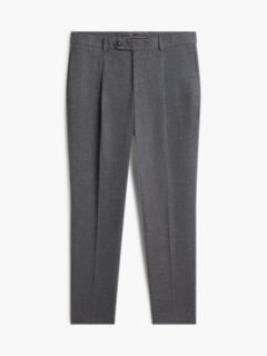 New York Label Brushed Tapered Trousers — Grey 5