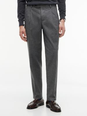grey new york label tapered geborstelde broek voor heren - tommy hilfiger