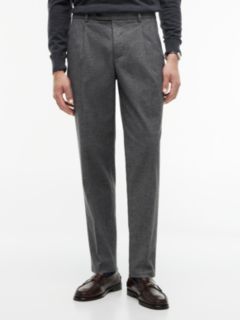 New York Label Brushed Tapered Trousers — Grey 1