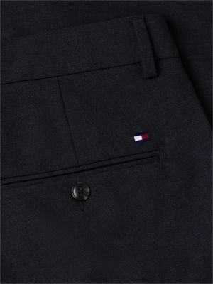 grau new york label tapered fit hose aus wollmix für herren - tommy hilfiger
