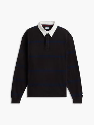 black tommy hilfiger x frgmt rugby shirt for men tommy hilfiger