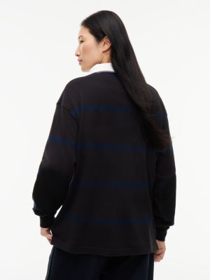 black tommy hilfiger x frgmt rugby shirt for men tommy hilfiger