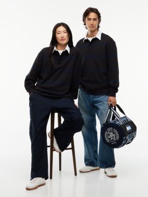 black tommy hilfiger x frgmt rugby shirt for men tommy hilfiger