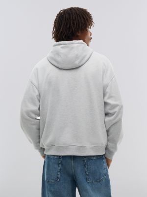 grey tommy hilfiger x frgmt relaxed drawstring hoody for men tommy hilfiger