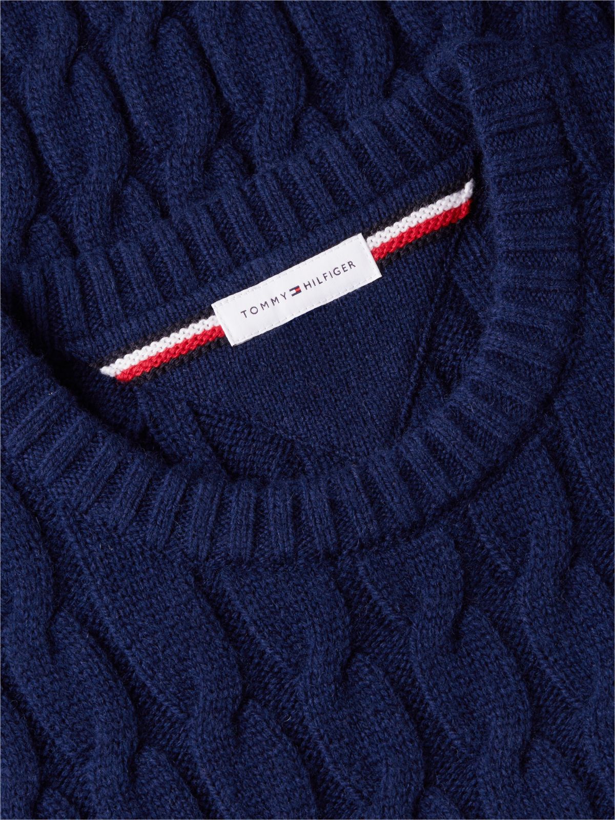 Crest Appliqué Wool Blend Jumper — Blue