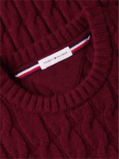 Crest Appliqué Wool Blend Jumper — Purple 8
