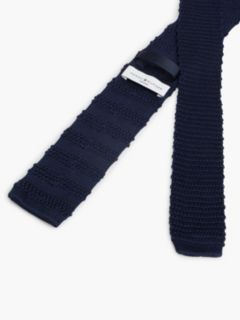 New York Label Pure Silk Knit Tie — Blue 2