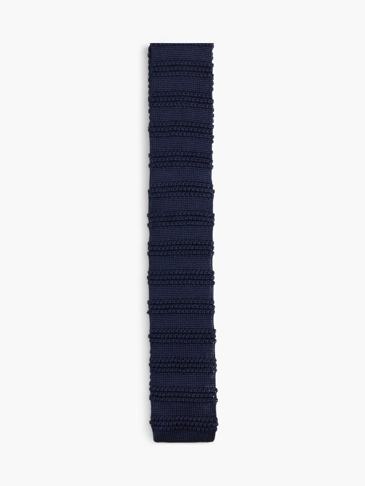 New York Label Pure Silk Knit Tie — Blue