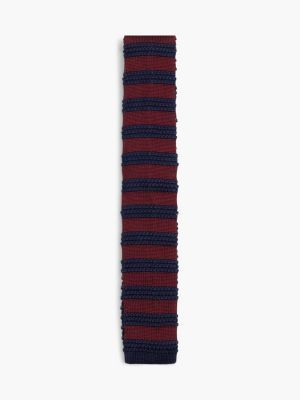 purple new york label pure silk knit tie for men tommy hilfiger
