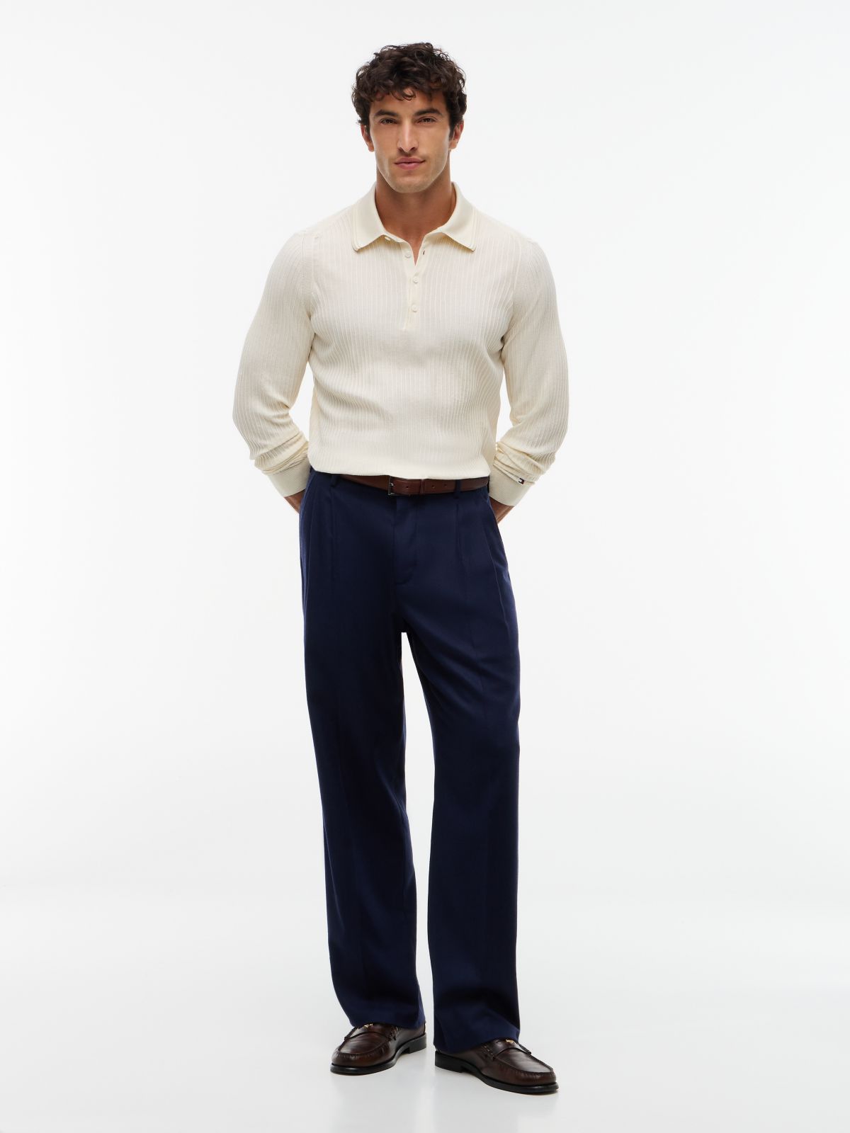 New York Label Performance Polo Jumper — Yellow