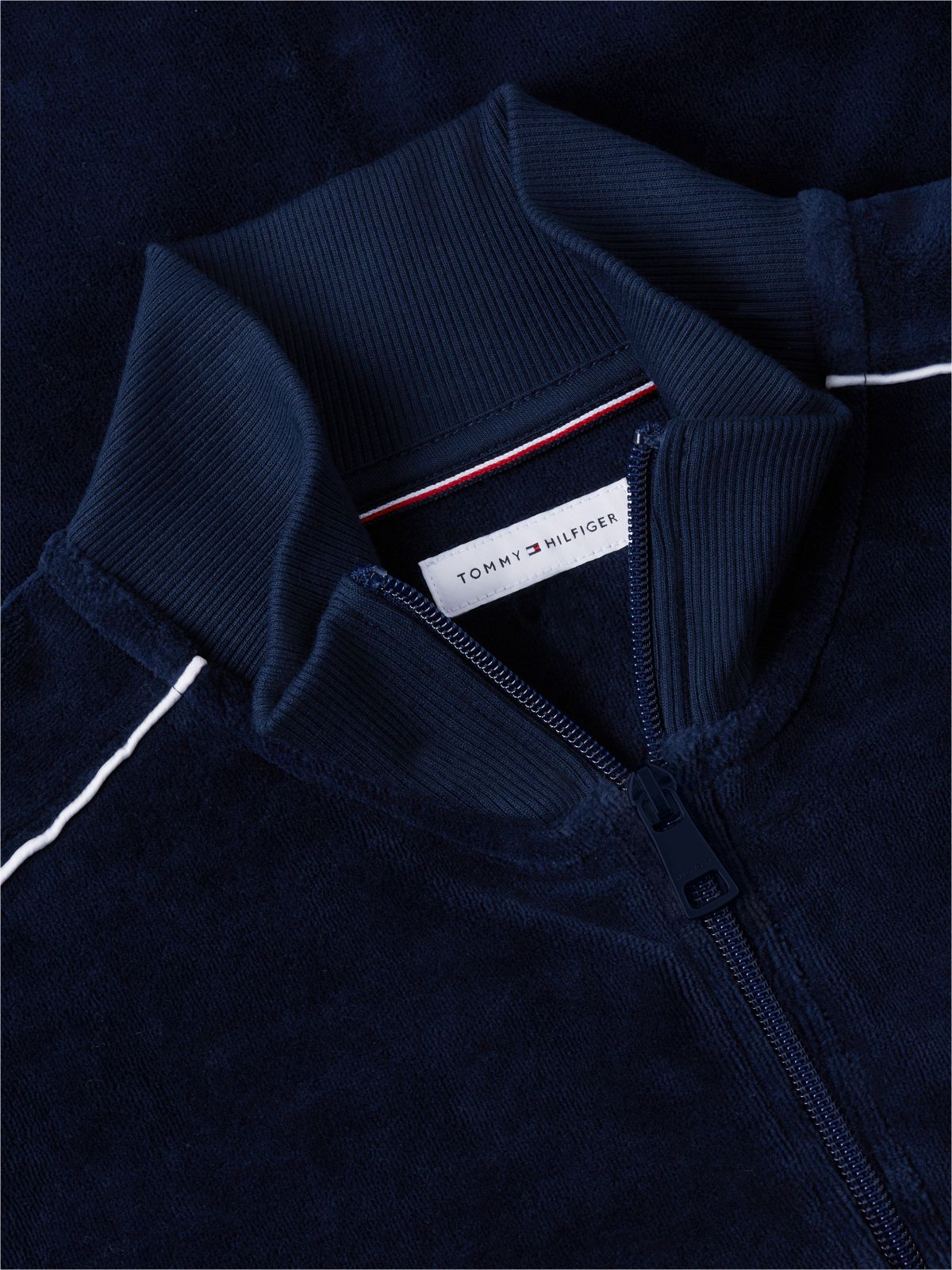 Crest Velour Track Top — Blue