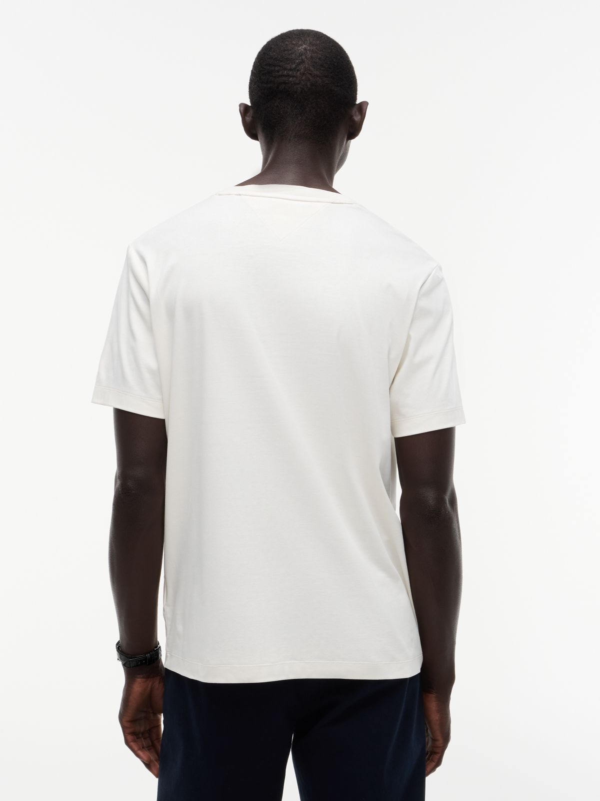 Crest Pocket Fluid Cotton T-Shirt — Yellow