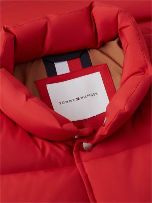 doudoune sans manches à col montant et drapeau rouge pour hommes tommy hilfiger