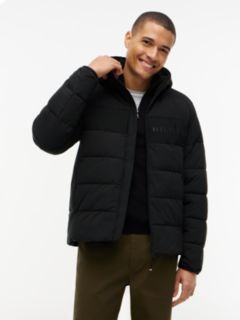 Detachable Hood Puffer Jacket — Black 1