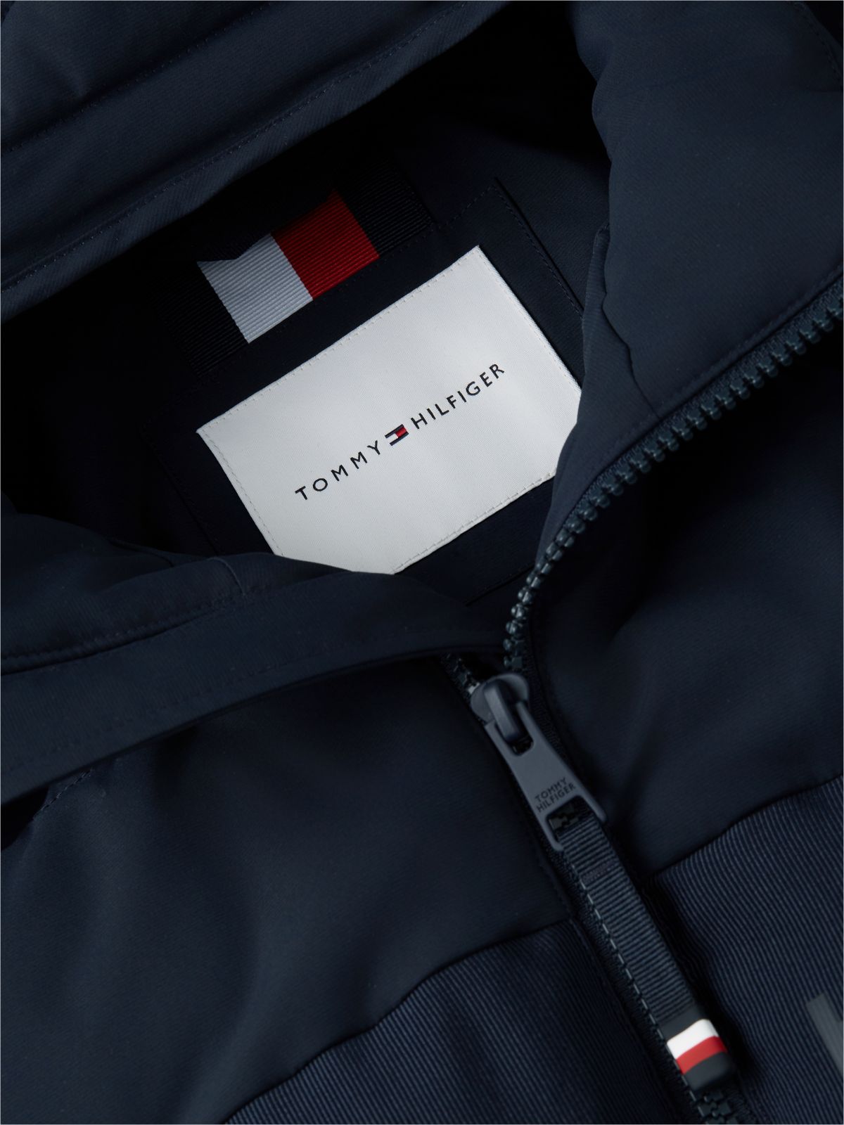 Detachable Hood Puffer Jacket — Blue
