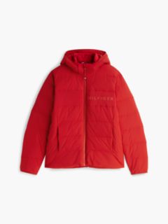 Detachable Hood Puffer Jacket — Red 7