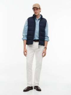 Tonal Logo Quilted Gilet — Blue 2