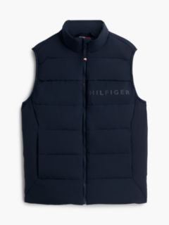 Tonal Logo Quilted Gilet — Blue 6