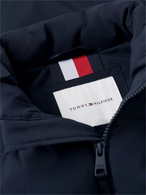 blau steppweste mit gleichfarbigem logo für herren - tommy hilfiger