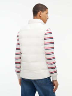 Tonal Logo Quilted Gilet — White 5
