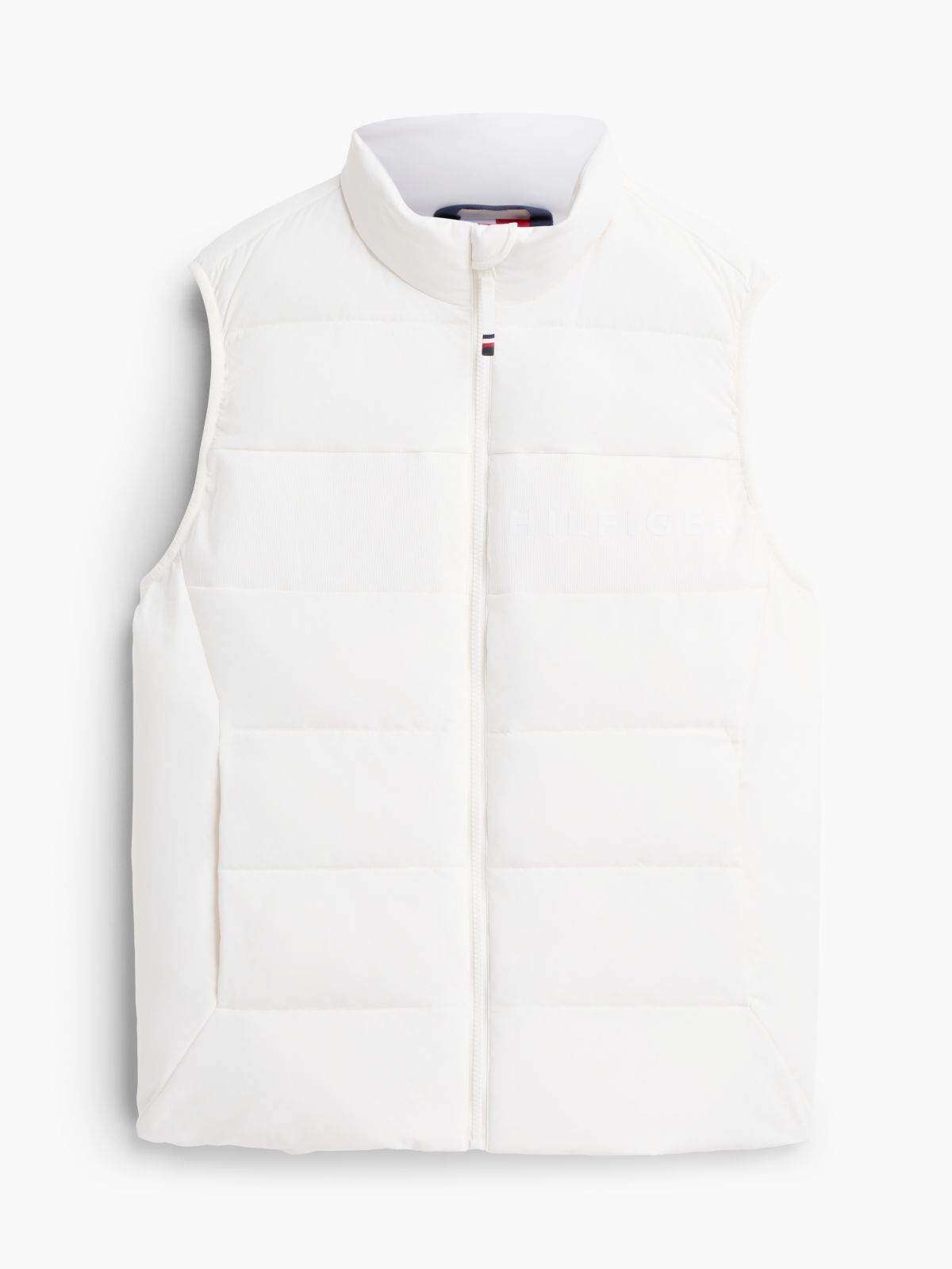 Tonal Logo Quilted Gilet — White