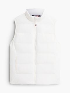 Tonal Logo Quilted Gilet — White 6
