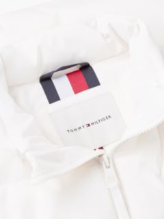 Tonal Logo Quilted Gilet — White 7