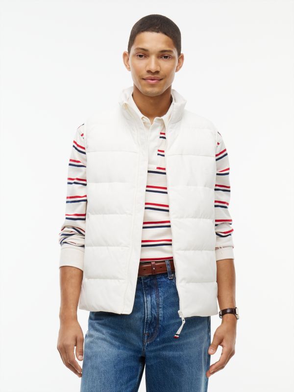 Tonal Logo Quilted Gilet — White