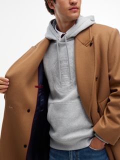 New York Label Wool Blend Coat — Brown 4