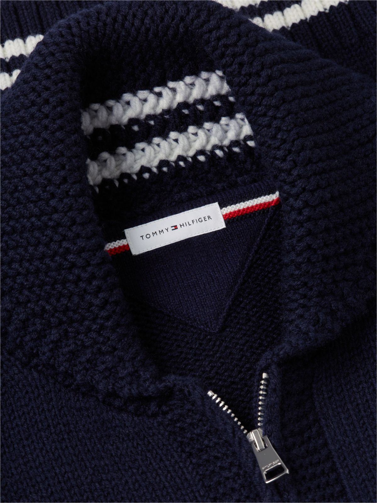 Fair Isle Wool Blend Varsity Jacket — Blue