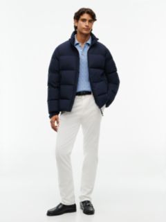 Logo Patch Down Puffer Jacket — Blue 2