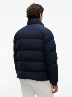 Logo Patch Down Puffer Jacket — Blue 5