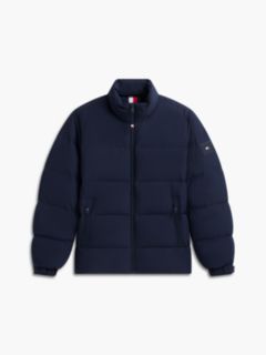 Logo Patch Down Puffer Jacket — Blue 6