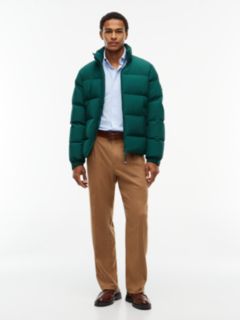 Logo Patch Down Puffer Jacket — Green 2