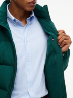 Logo Patch Down Puffer Jacket — Green 4