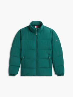 Logo Patch Down Puffer Jacket — Green 6