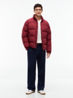 Logo Patch Down Puffer Jacket — Red 2