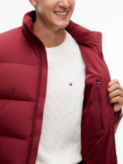 Logo Patch Down Puffer Jacket — Red 5