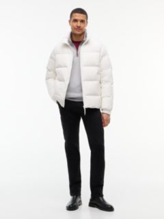 Logo Patch Down Puffer Jacket — White 2