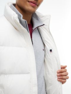 Logo Patch Down Puffer Jacket — White 4