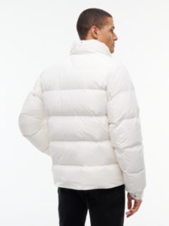 Logo Patch Down Puffer Jacket — White 5