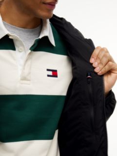 Logo Patch Down Hooded Puffer Jacket — Black 4