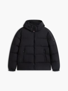 Logo Patch Down Hooded Puffer Jacket — Black 6