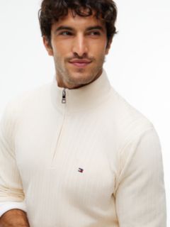 Wide Rib-Knit Quarter-Zip Jumper — Yellow 3