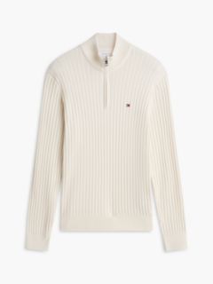 Wide Rib-Knit Quarter-Zip Jumper — Yellow 5