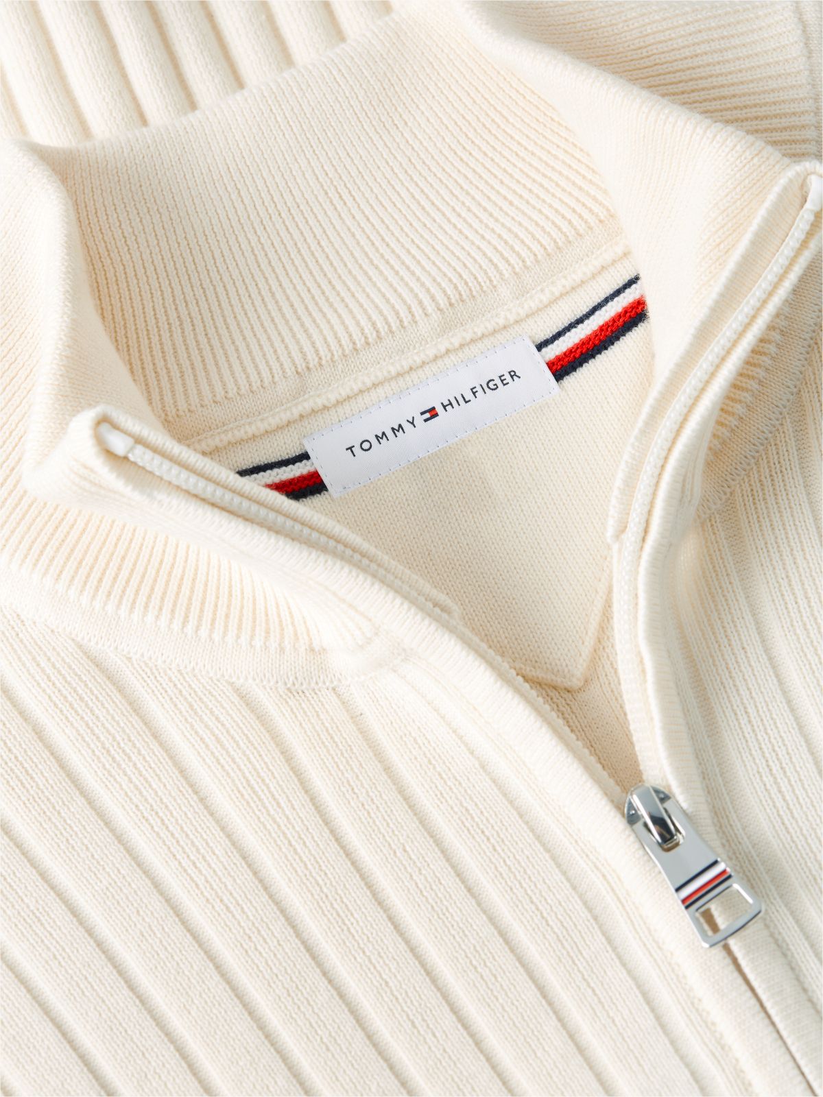 Wide Rib-Knit Quarter-Zip Jumper — Yellow
