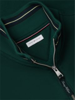 Drawstring Hem Relaxed Quarter-Zip Sweatshirt — Green 6